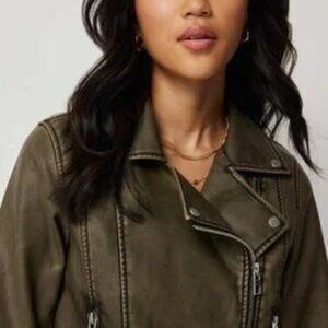 ARDENE Brown Faux Leather Jacket